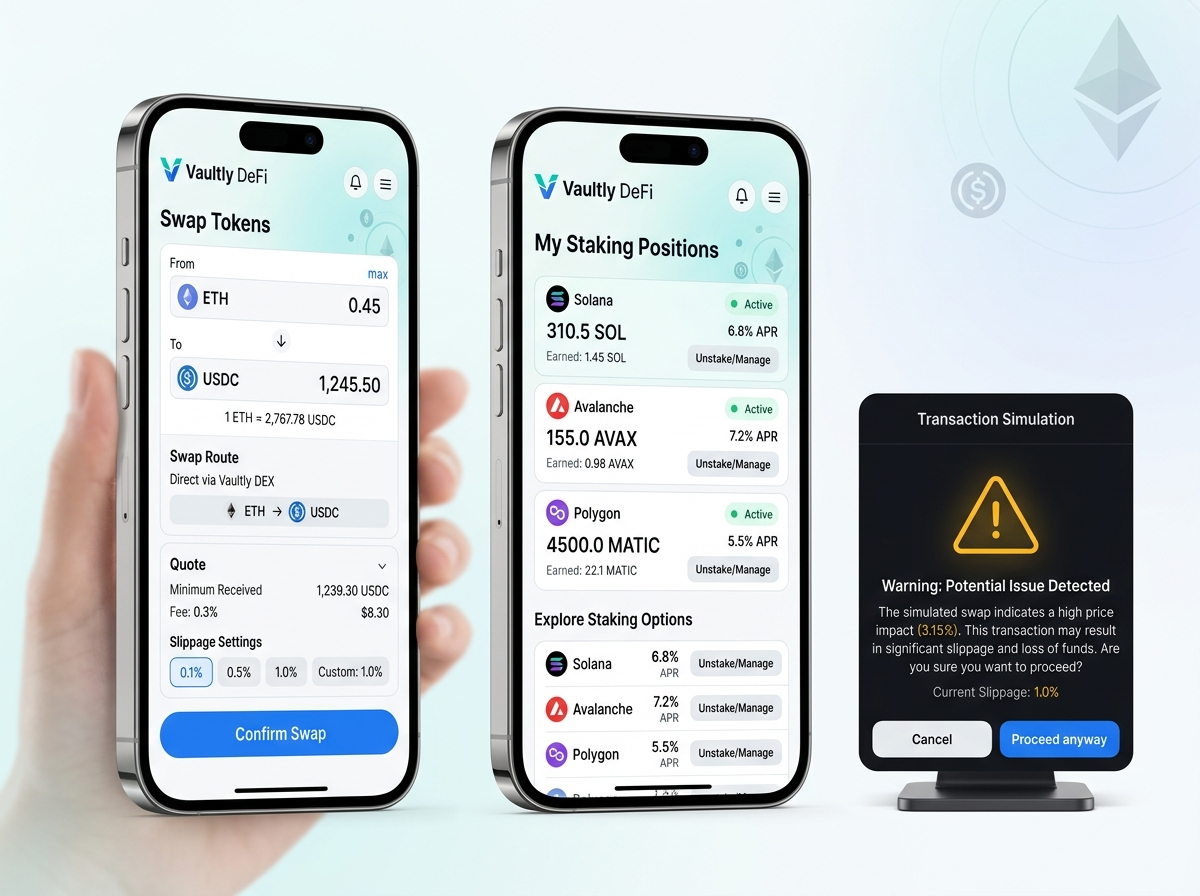 DeFi positions view concept